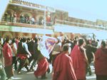 Mobile phone pictures depict intensity of demonstration in Amdo Labrang Mobile phone pictures depict intensity of demonstration in Amdo Labrang