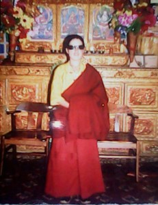 An undated photograph of nun Wangchen Dolma 