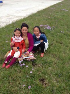 Kelsang with her daughters
