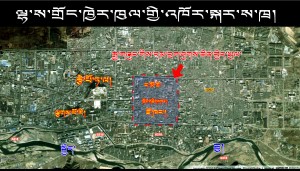 Location of the old Tibetan neighbourhood in Lhasa City.