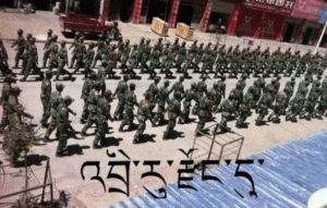 PAP soldiers arrive in Diru County in October 2013 to clamp down on protests staged by Tibetans. (Photo: RFA)