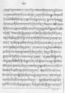 Second page of Nyima Dakpa Kyeri's handwritten testimony in Tibetan.