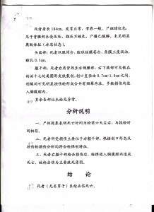 Image 2 of the internal document prepared by the criminal and medical department of the Lhasa Public Security Bureau